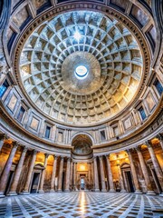Obraz premium The pantheon in rome italy architecture showcasing roman engineering and architectural design