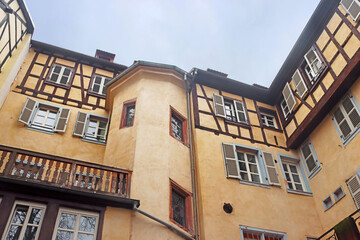 View of old traditional half-timbered houses, Strasbourg, France