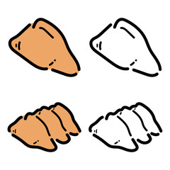 手書き_いなり寿司_ベクター素材_セット_04