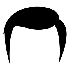 man hair silhouette