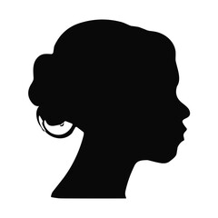 Woman avatar silhouette