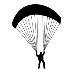 Skydiving silhouette