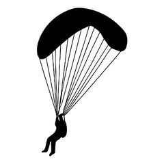 Skydiving silhouette