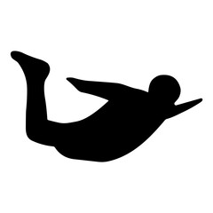 Skydiving silhouette