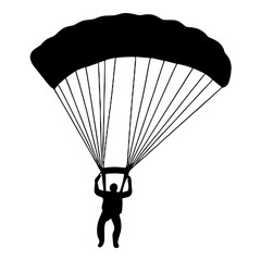 Skydiving silhouette