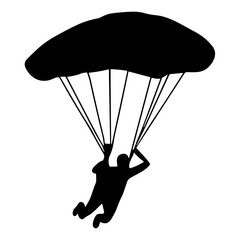 Skydiving silhouette