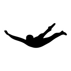 Skydiving silhouette
