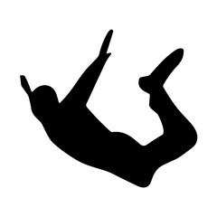 Skydiving silhouette