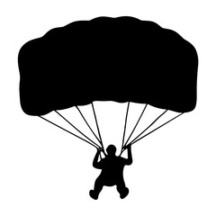 Skydiving silhouette