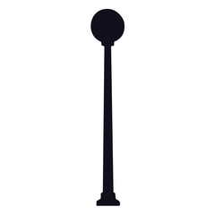 Street lamp silhouette