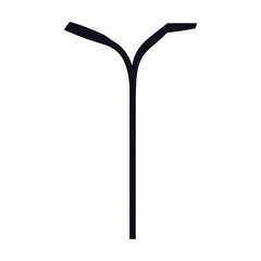 Street lamp silhouette