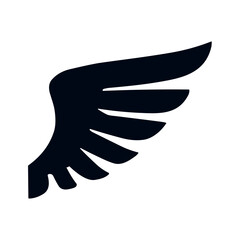 Stylized wing emblem