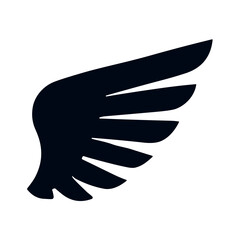 Stylized wing emblem