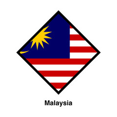 Malaysia country flag vector isolated on transparent background