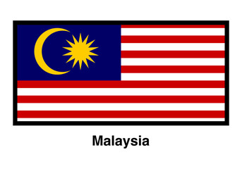Malaysia country flag vector isolated on transparent background