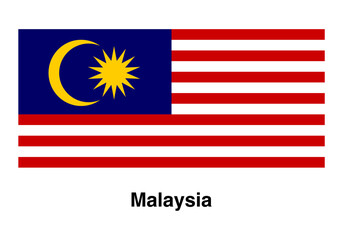 Malaysia country flag vector isolated on transparent background