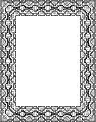 Ornate antique black and white wood picture frame with a golden border for a vintage portrait design