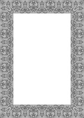 Old ornate gold frame on a white background