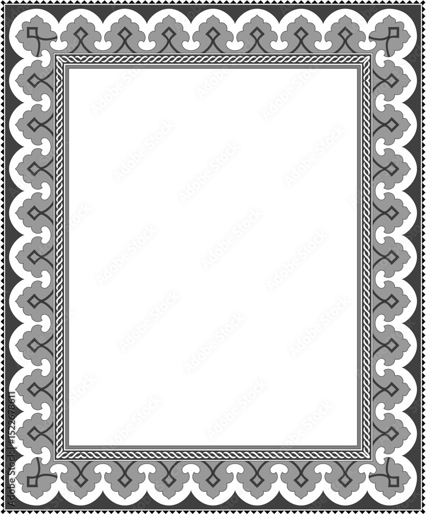 Poster ornamental frame: an elegant, ornately designed frame with intricate patterns and borders. this fram