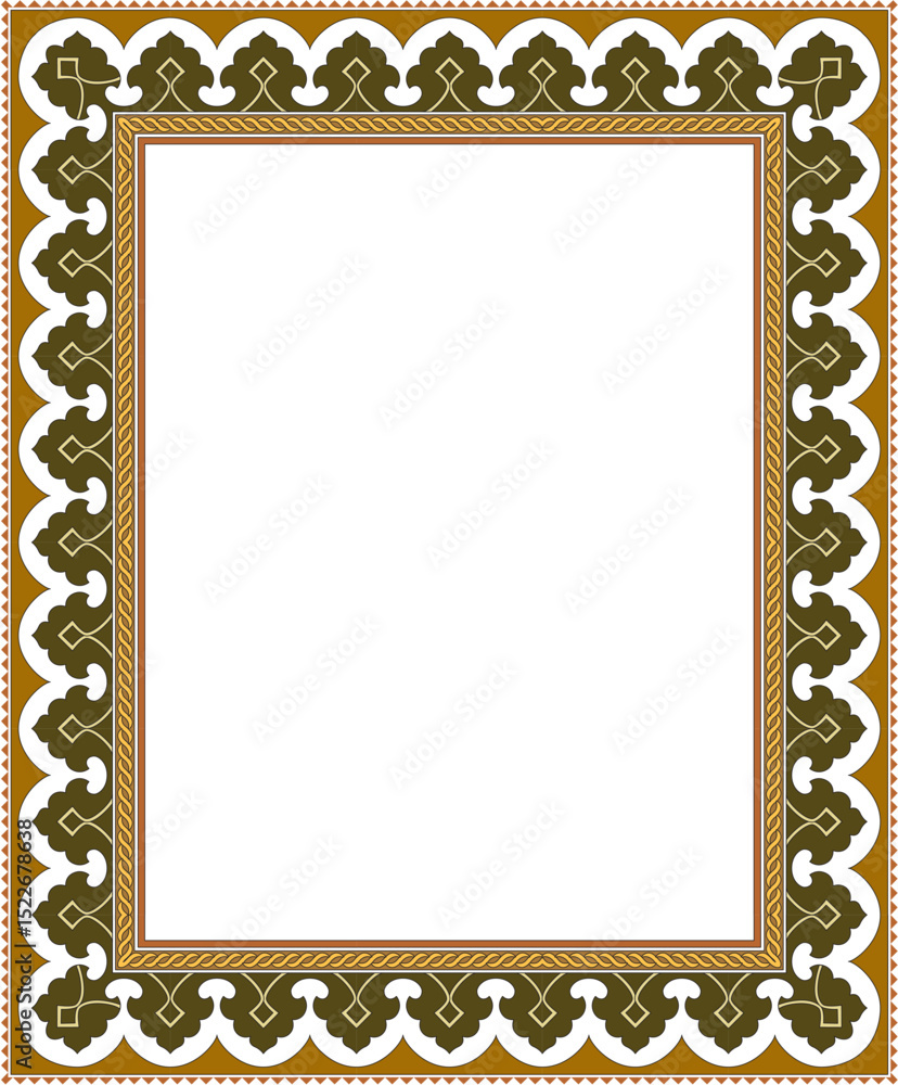 Poster elegant pattern frame: a beautifully designed, ornate frame featuring intricate patterns in rich col