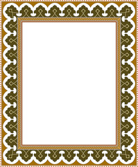 Elegant Pattern Frame: A beautifully designed, ornate frame featuring intricate patterns in rich colors, perfect for adding a touch of sophistication to any design.