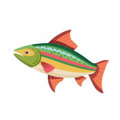 fish on a green background