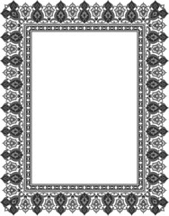 Ornate Border Design: An elegant border with intricate patterns and a touch of classic, adding a touch of sophistication to any artistic project. A perfect frame for invitations and announcements.