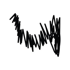 Chaotic Scribbled Line Art, Expressing Motion