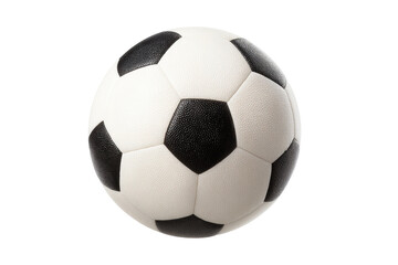 Fototapeta premium Classic black and white soccer ball isolated on white background, cut out