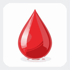 Obraz premium Red Blood Drop Illustration Medical, Health, and Donation Concept
