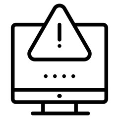 Security warning icon in vector illustration