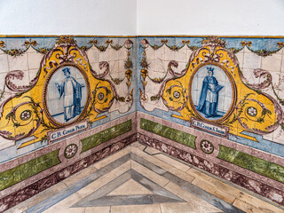 Interior of Santa Cruz Monastery at Coimbra, Contains tombs of the first two kings of Portugal