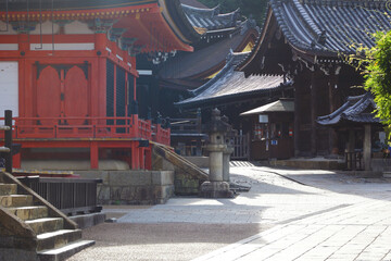 Traditional street in medieval Kyoto, Japan