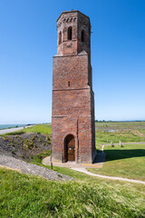 The Plompe Toren (clumsy tower), located near Burghsluis, Netherlands, is the sole reminder of the flooded village Koudekerke.