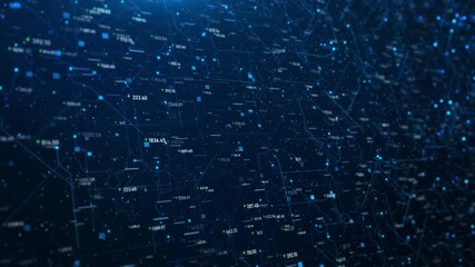 Stock market tickers finance stock exchange digital Table and bar graph indices animation. numbers showing profits and losses market chart crypto currency online. Quotes eth btc at stock exchange. - Powered by Adobe