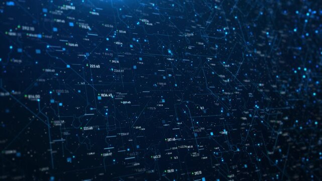 Stock market tickers finance stock exchange digital Table and bar graph indices animation. numbers showing profits and losses market chart crypto currency online. Quotes eth btc at stock exchange. - Powered by Adobe