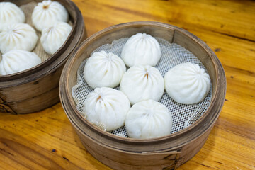 Chinese Cuisine : Looks delicious stuffed steamed bun dumpling