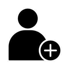 Obraz premium Modern Communication Icon Add Friend. Ideal for social media, contact adding, or network expansion.