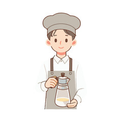 illustration design of a barista