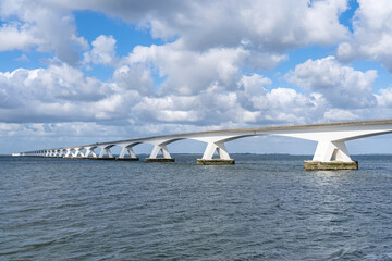 The Zeelandbrug (Zeeland Bridge). With a total length of 5,022 meters it is the longest bridge in the Netherlands.