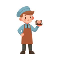 illustration design of a barista
