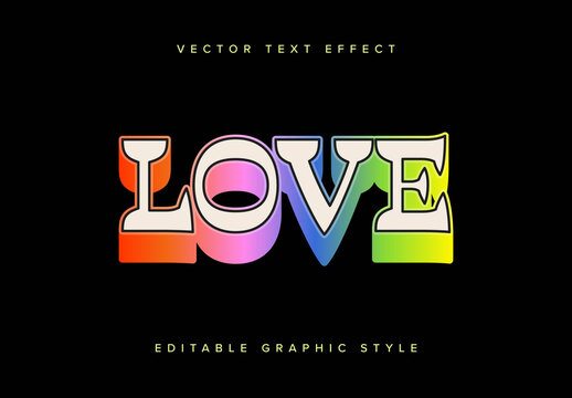 Bright and Colourful Text Effect Mockup