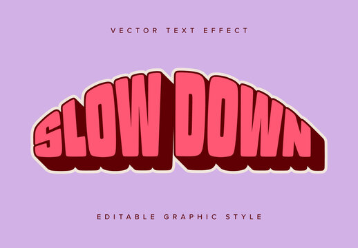 Warped Text Effect Mockup