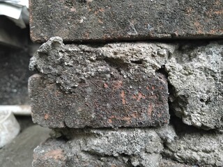 black and orange gray brick wall texture background there are many photo models