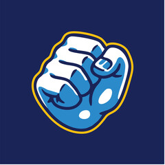 fist logo vector illustration isolated dark background