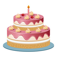 vector illustration birthday cake
