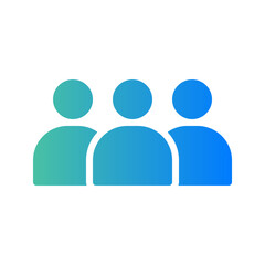 Modern Communication Icon Team. Represents collaboration, groups, social networking, or community.
