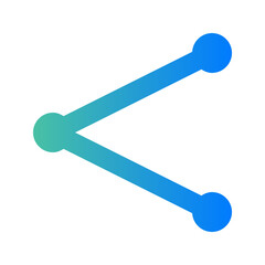 Modern Communication Icon Share. Suitable for social sharing, linking, or content distribution.