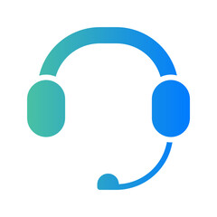 Modern Communication Icon Headset. Ideal for customer support, online gaming, or audio communication.