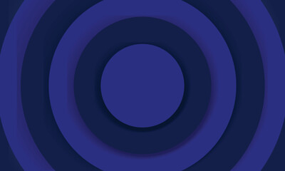 3d blue concentric circle pattern background. Vector Illustration.